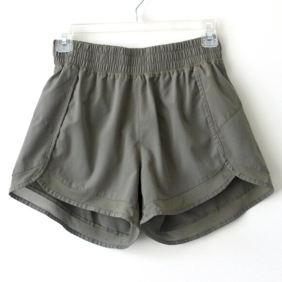 Gaiam Muted Olive Green Elastic Waistband Stretchy Athletic Workout Shorts - Picture 1 of 6